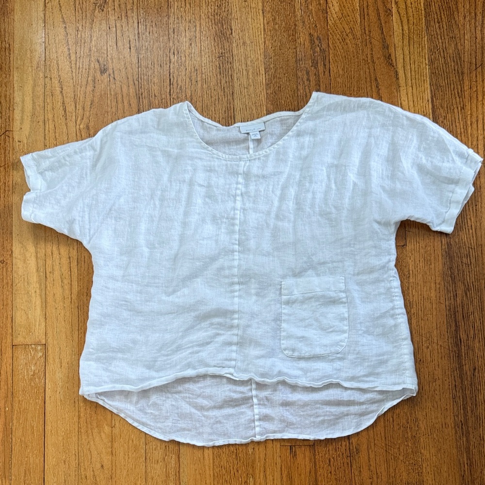 Jjill purejill White Linen Shirt